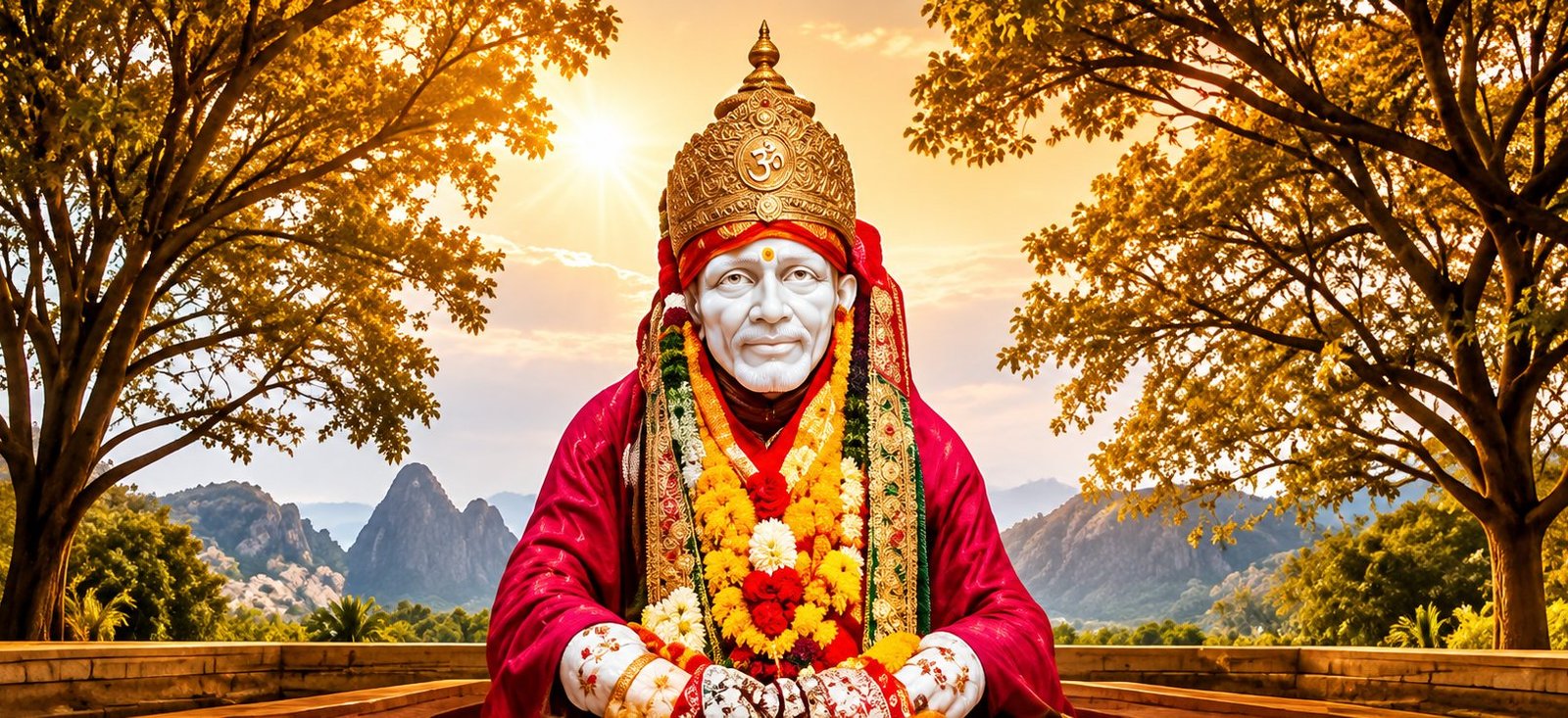 Saibaba idol at the Chinthapalli temple